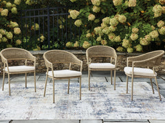 Sectionals for Less - Ashley Furniture - Orchard Beach Outdoor - Arm Chair With Cushion (4/CN) - PCP373-601A