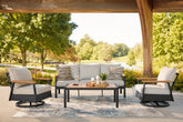 Sectionals for Less - Ashley Furniture - Carmel Highlands Outdoor - Sofa/Chairs/Table Set (4/CN) - PCP513-081