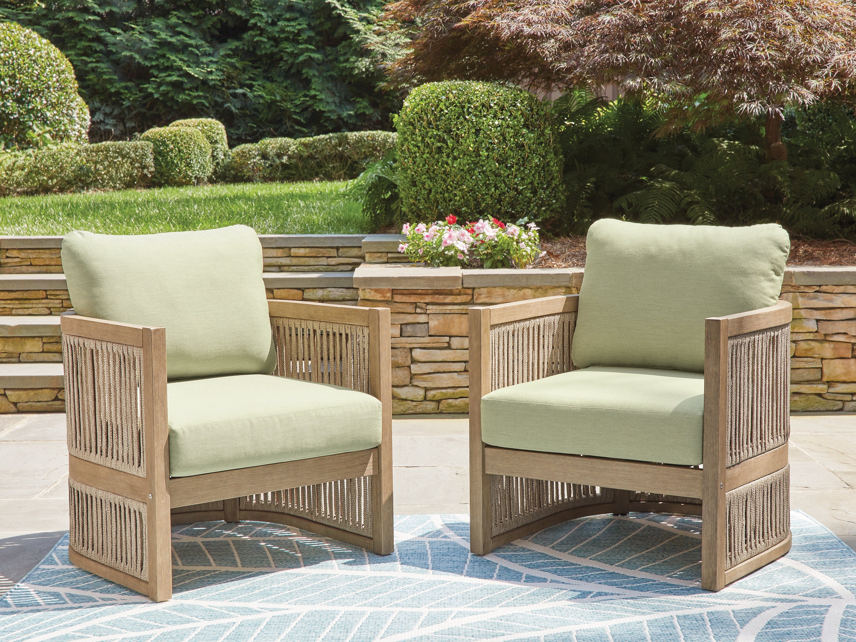 Sectionals for Less - Ashley Furniture - Serena Shores Outdoor - Rectangular Cocktail Table / Beige - PCP604-701