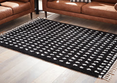 Sectionals for Less - Ashley Furniture - Minston Rug - 8' x 10' Rug / Black/White - R405951