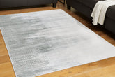 Sectionals for Less - Ashley Furniture - Milset Rug - 5'1" x 6'10" Washable Rug / Black/White/Gray - R406252