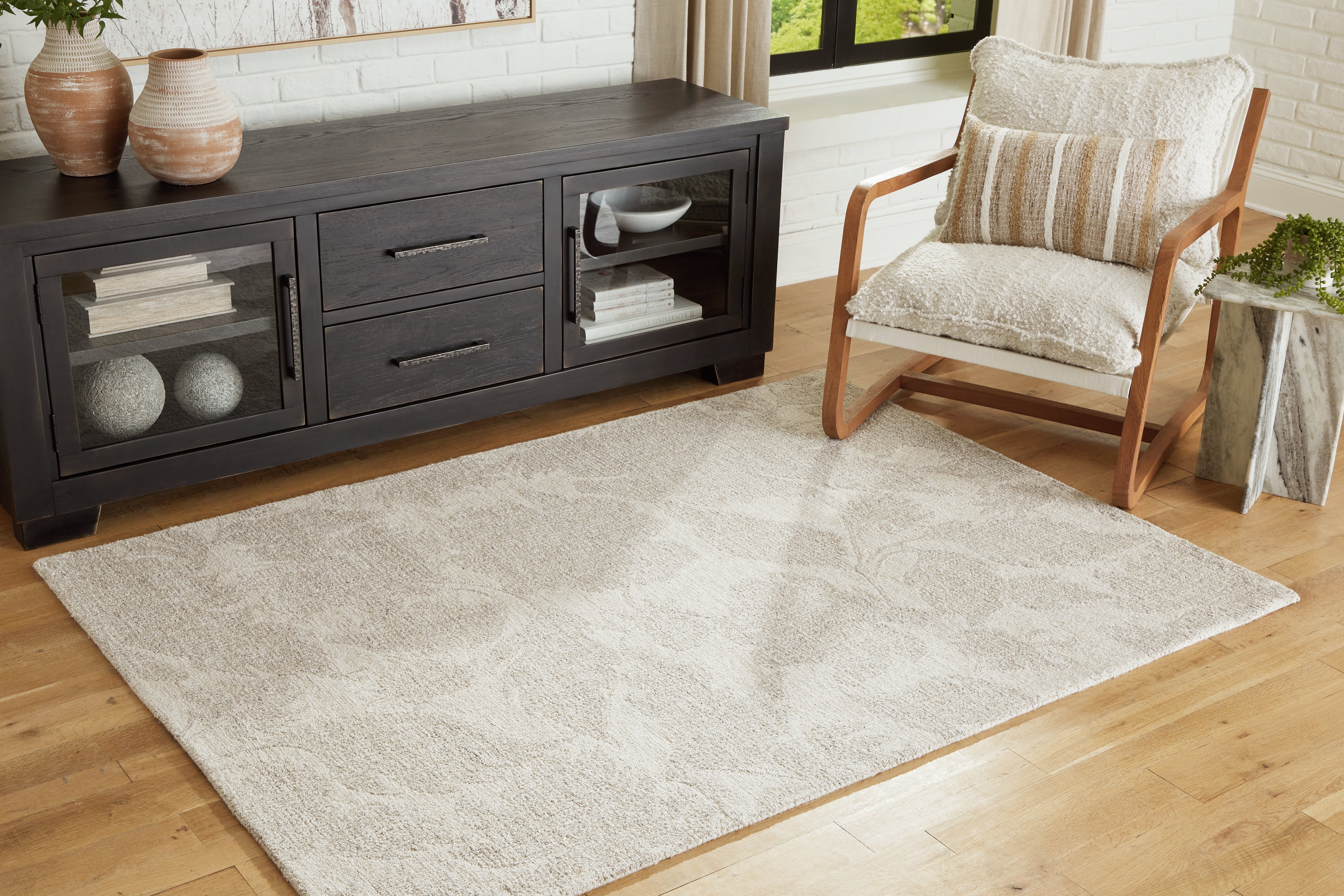 Sectionals for Less - Ashley Furniture - Chadess Rug - 5' x 7' Rug / Linen/Taupe - R406362