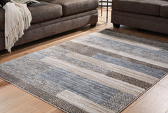 Sectionals for Less - Ashley Furniture - Sethburn Rug - 8' x 10' Rug / Cream/Brown/Gray - R406591
