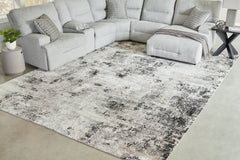 Sectionals for Less - Ashley Furniture - Langwell Rug - 5' x 7' Rug / Black/Gray/White - R406782