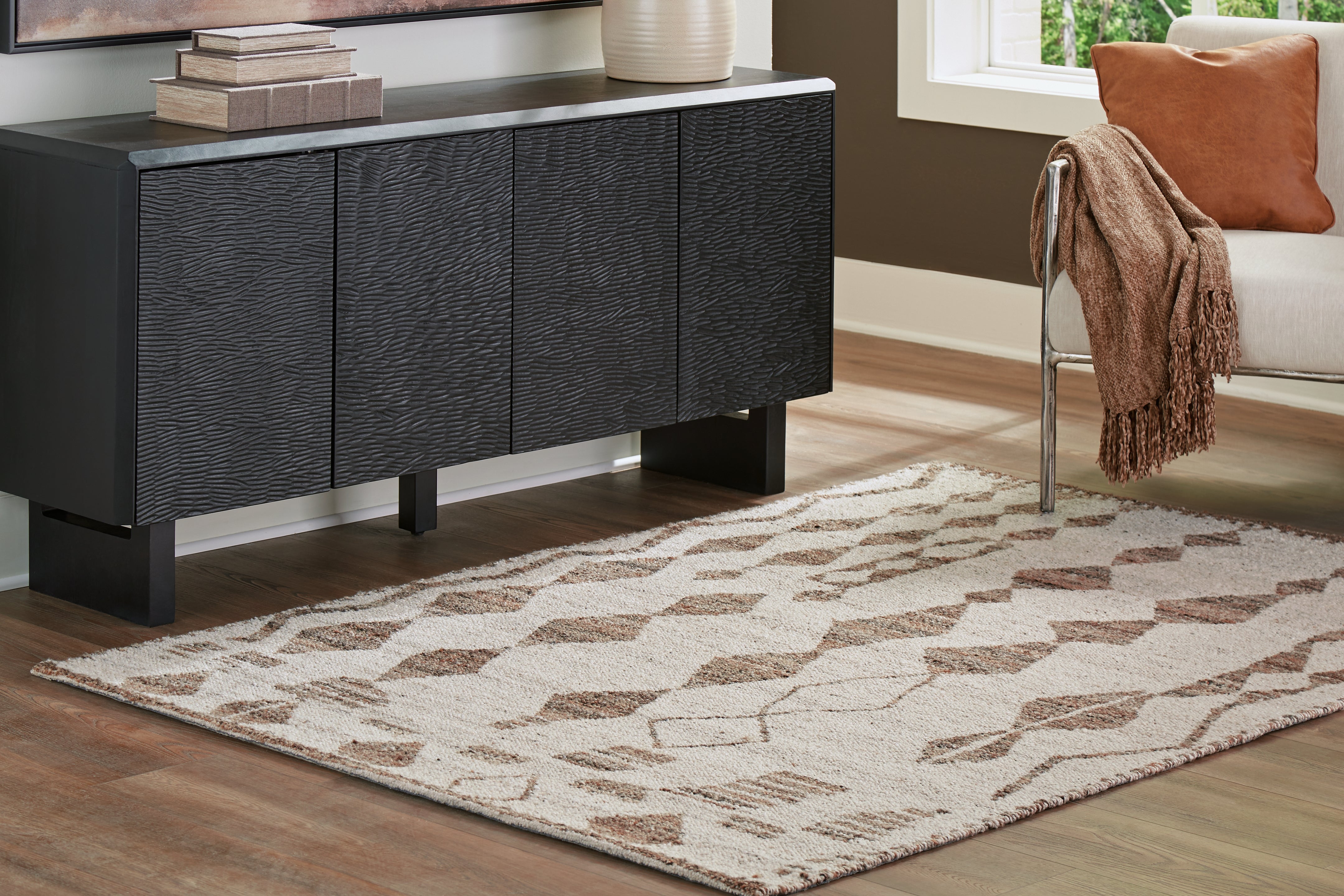 Sectionals for Less - Ashley Furniture - Brettler Rug - 5' x 7' Rug / Beige/Brown - R406792