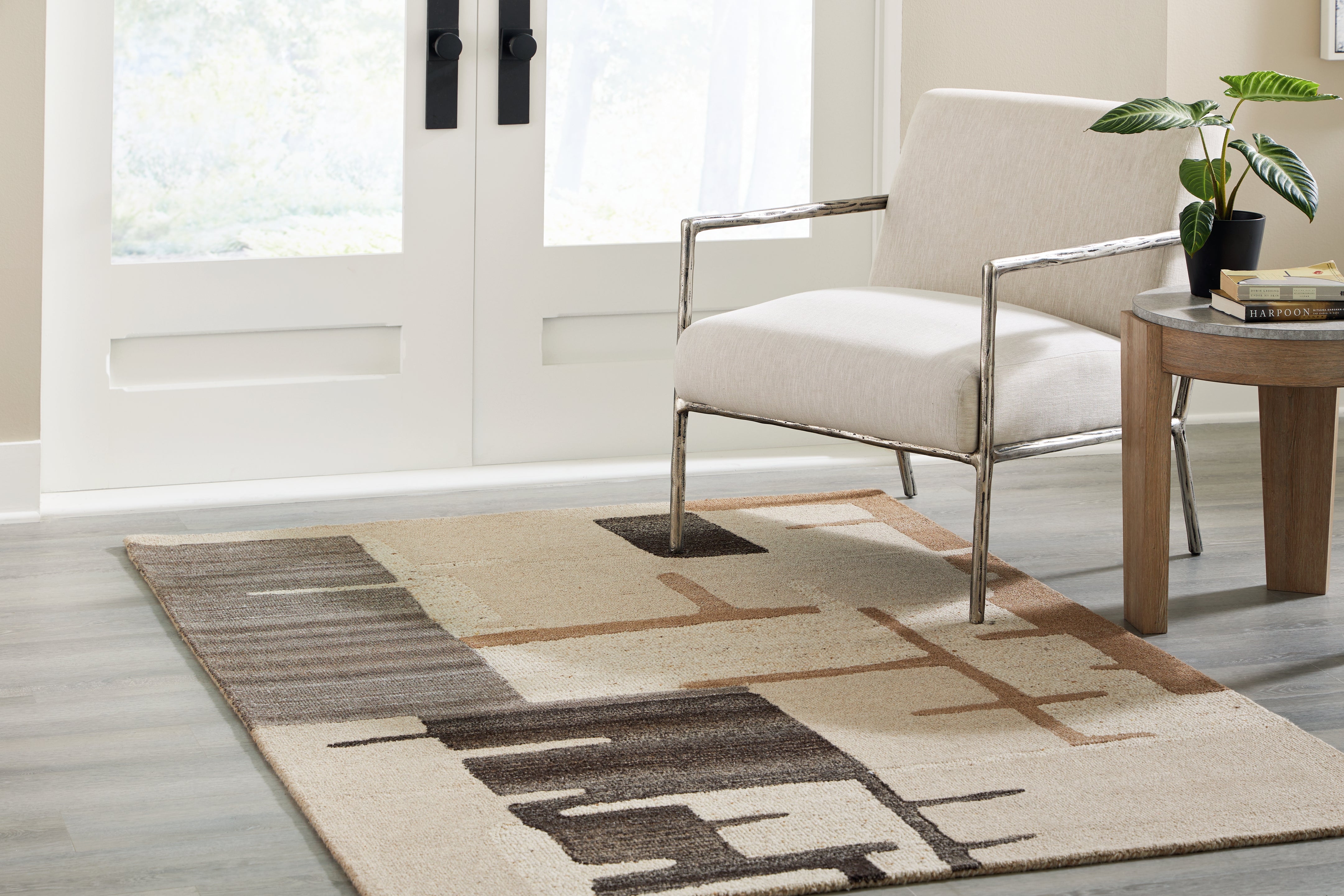 Sectionals for Less - Ashley Furniture - Kencher Rug - 10' x 14' Rug / Beige/Brown - R406820
