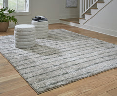 Sectionals for Less - Ashley Furniture - Laddway Rug - 5' x 7' Rug / Cream/Green - R406882