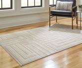 Sectionals for Less - Ashley Furniture - Darmondard Rug - 5' x 7' Rug / Cream/Taupe - R406942