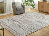 Sectionals for Less - Ashley Furniture - Nace Rug - 5' x 7' Area Rug / Gray/Brown/White - R407472