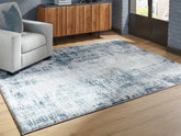 Sectionals for Less - Ashley Furniture - Arlenmont Rug - 5' x 7' Area Rug / Blue/White/Brown - R407482