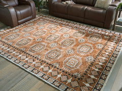 Sectionals for Less - Ashley Furniture - Qaabiz Rug - 5' x 7' Area Rug / Sienna/Ivory/Black - R407522