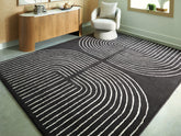 Sectionals for Less - Ashley Furniture - Eldonmore Rug - 5' x 7' Area Rug / Black/Ivory - R407572