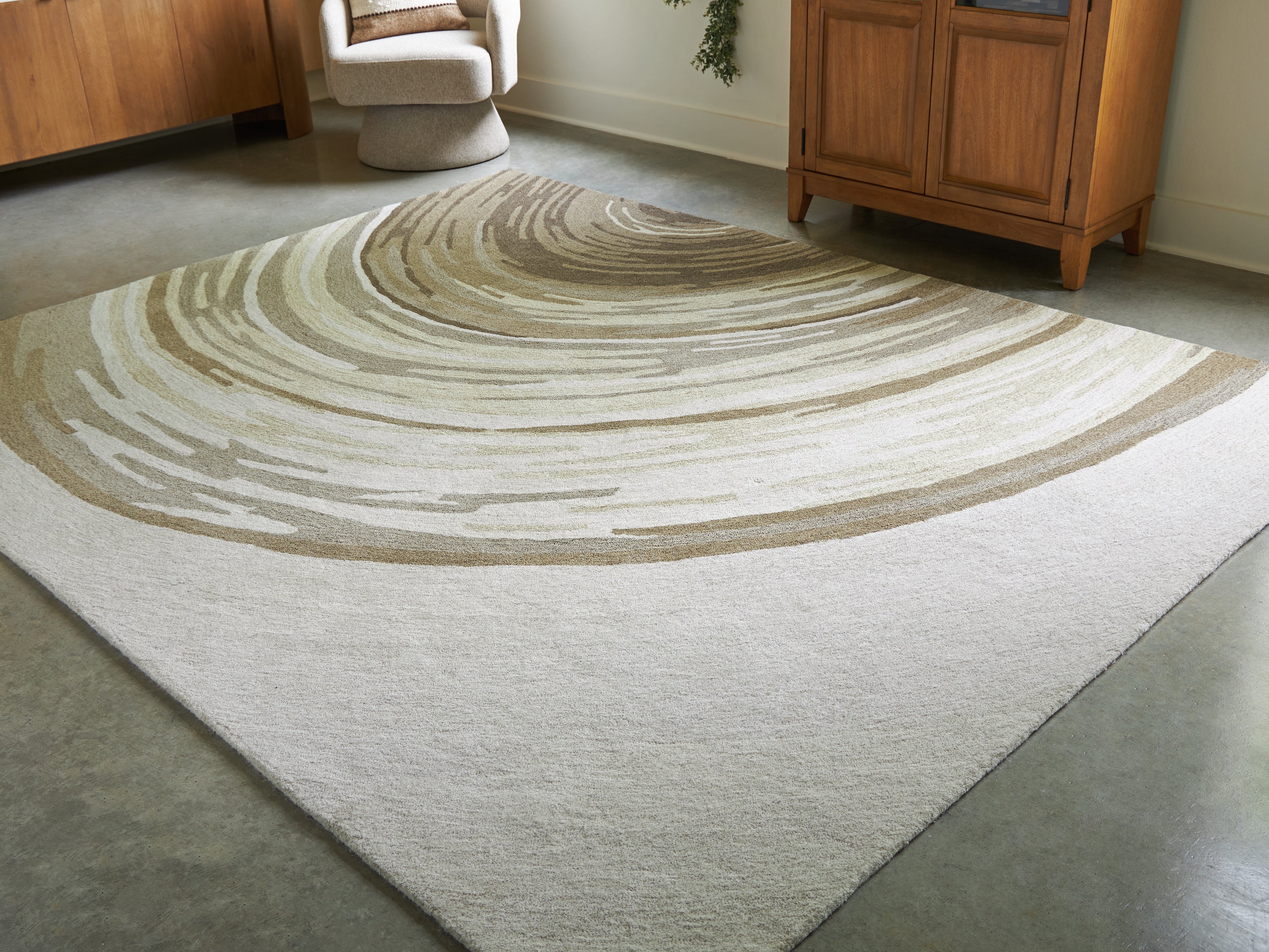 Sectionals for Less - Ashley Furniture - Rizwana Rug - 5' x 7' Area Rug / Ivory/Brown/Gray - R407762