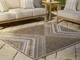 Sectionals for Less - Ashley Furniture - Dunsler Rug - 8' x 10' Rug / Brown/Cream - R900011