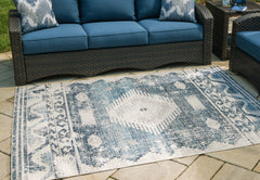 Sectionals for Less - Ashley Furniture - Daddridge Rug - 8' x 10' Rug / Blue/Gray/Ivory - R900101