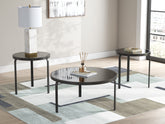 Sectionals for Less - Ashley Furniture - Dorylin Table (Set of 3) - Occasional Table Set (3/CN) / Black - T139-13