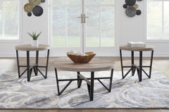 Sectionals for Less - Ashley Furniture - Deanlee Table (Set of 3) - Occasional Table Set (3/CN) / Grayish Brown/Black - T235-13