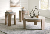 Sectionals for Less - Ashley Furniture - Guystone Table (Set of 3) - Occasional Table Set (3/CN) / Light Brown - T237-13