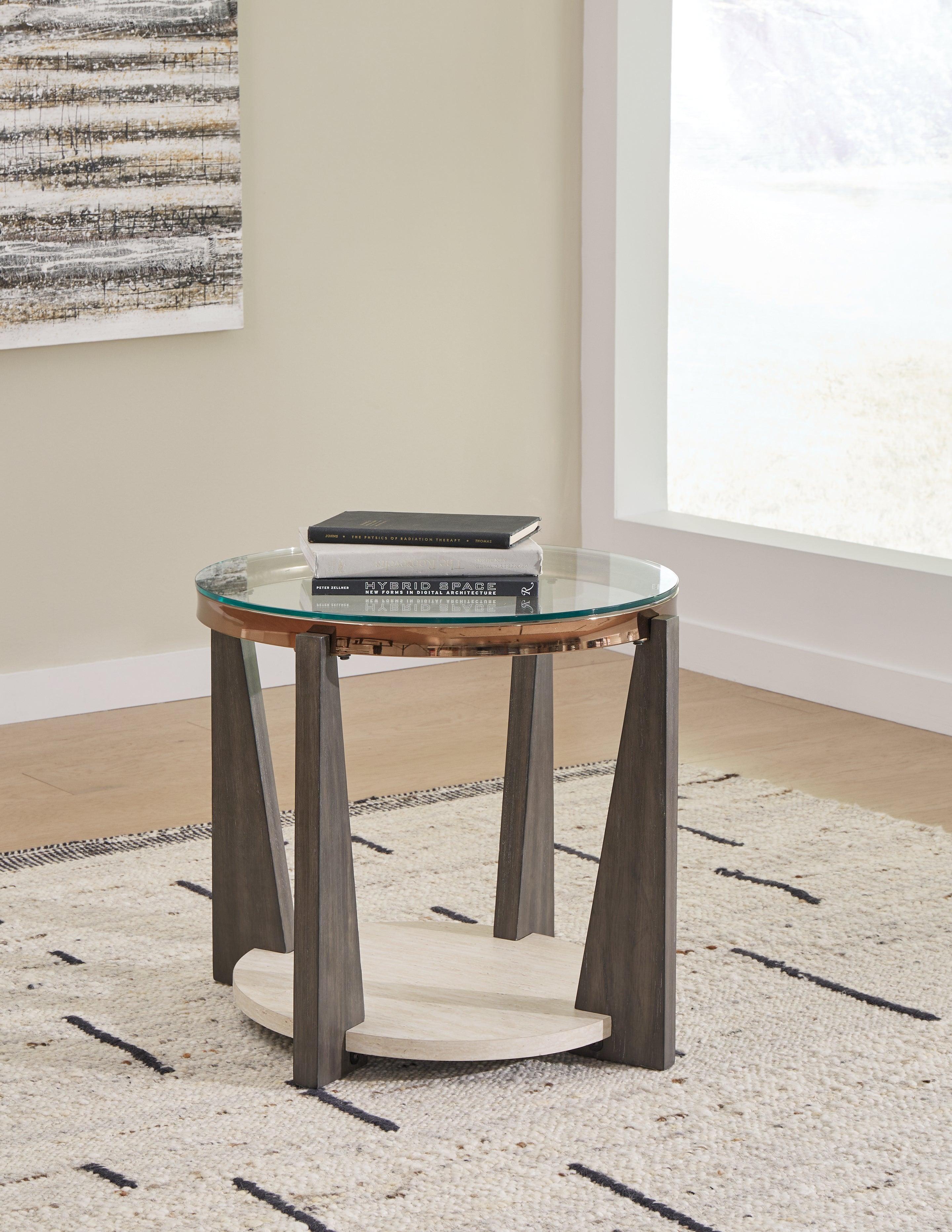 Sectionals for Less - Ashley Furniture - Frazwa End Table - Round End Table / Multi - T432-6