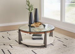 Sectionals for Less - Ashley Furniture - Frazwa Coffee Table - Round Cocktail Table / Multi - T432-8