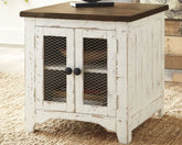 Sectionals for Less - Ashley Furniture - Wystfield End Table - Rectangular End Table / White/Brown - T459-3