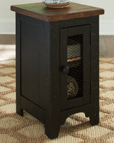 Sectionals for Less - Ashley Furniture - Valebeck Chairside End Table - Chair Side End Table / Black/Brown - T468-7