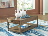 Sectionals for Less - Ashley Furniture - Burkbyer Coffee Table - Rectangular Cocktail Table / Brown - T513-1