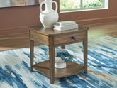 Sectionals for Less - Ashley Furniture - Burkbyer End Table - Rectangular End Table / Brown - T513-3