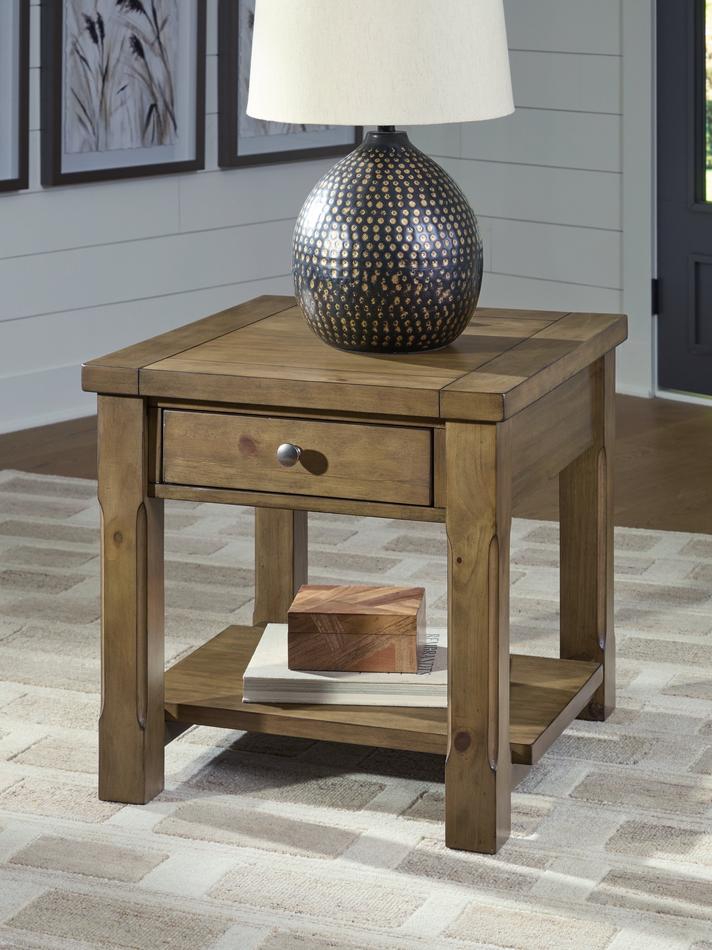 Sectionals for Less - Ashley Furniture - Vandenmore End Table - Rectangular End Table / Medium Brown - T539-3