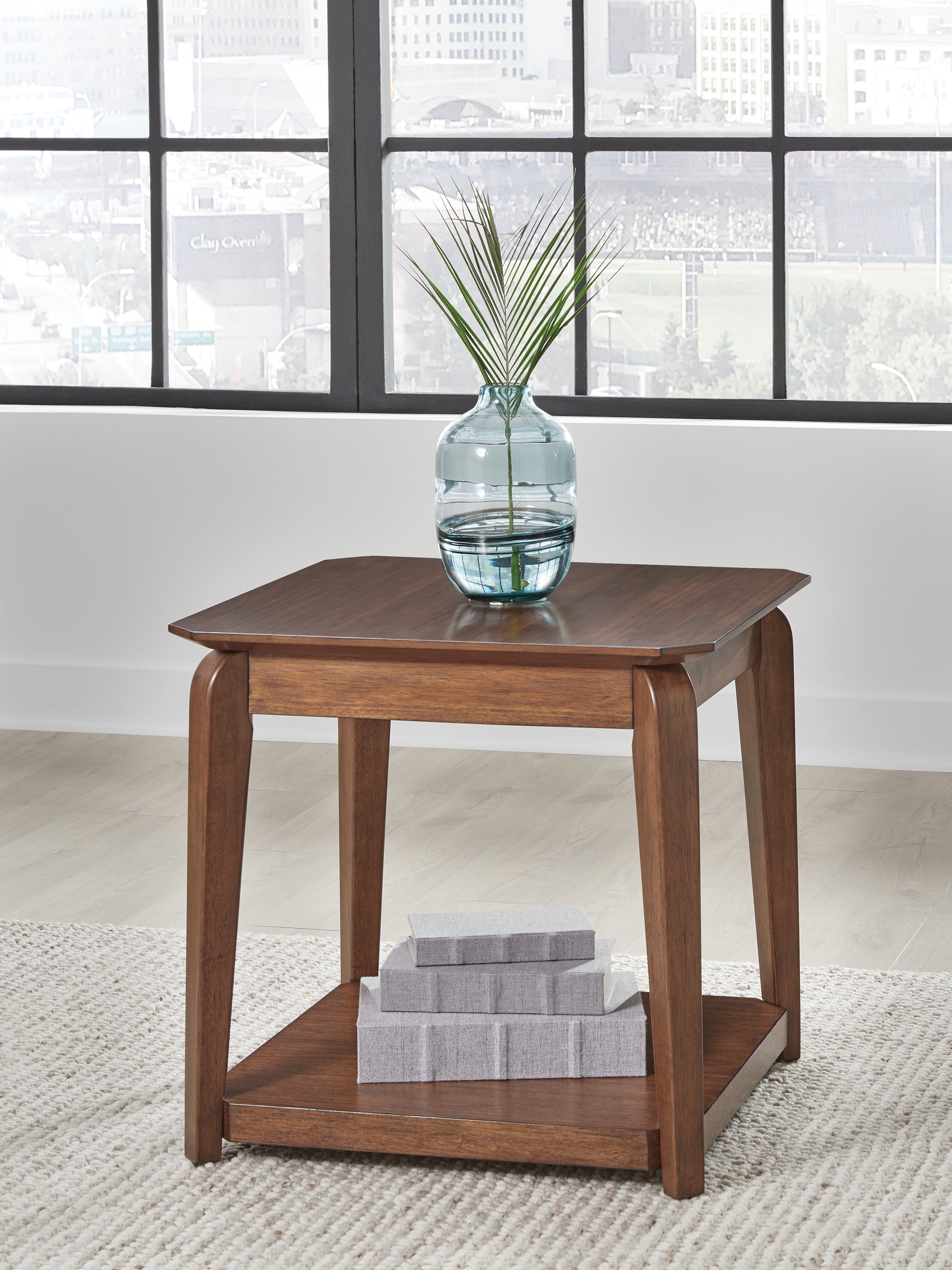 Sectionals for Less - Ashley Furniture - Trenmour End Table - Square End Table / Medium Brown - T596-2