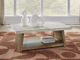 Sectionals for Less - Ashley Furniture - Brendalhouse Coffee Table - Rectangular Cocktail Table / Light Brown - T642-1