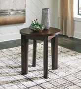 Sectionals for Less - Ashley Furniture - Korestone 2 End Table - Round End Table / Dark Brown - T657-6
