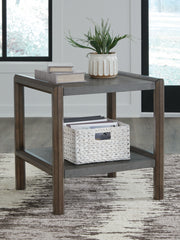 Sectionals for Less - Ashley Furniture - Kallenny End Table - Rectangular End Table / Brown/Gray - T669-3