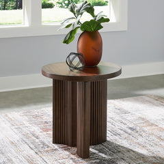 Sectionals for Less - Ashley Furniture - Korestone End Table - Rectangular End Table / Dark Brown - T438-3