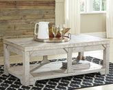 Sectionals for Less - Ashley Furniture - Fregine Coffee Table with Lift Top - Lift Top Cocktail Table / Whitewash - T755-9