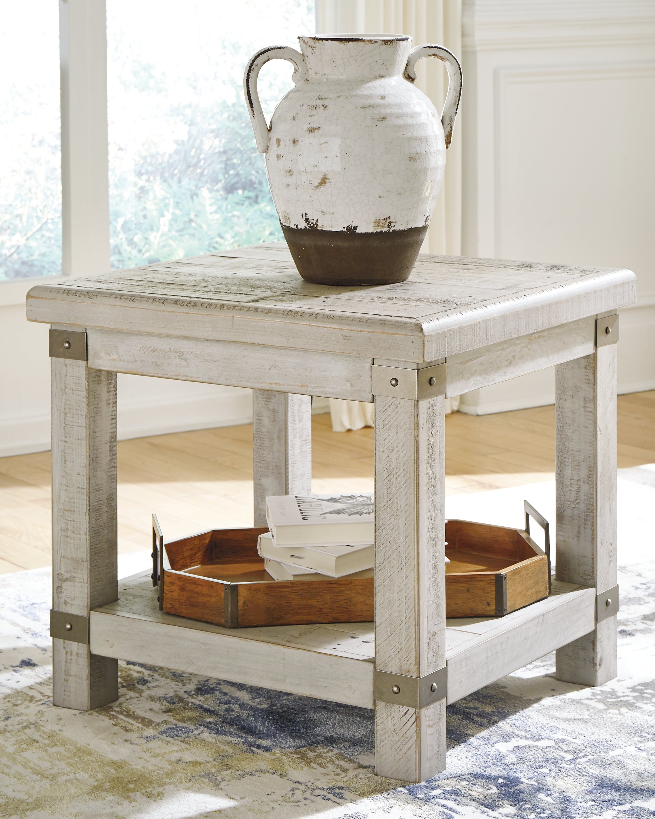 Sectionals for Less - Ashley Furniture - Carynhurst End Table - Rectangular End Table / Whitewash - T929-3