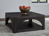 Sectionals for Less - Ashley Furniture - Yellink Coffee Table - Square Cocktail Table / Black - T760-8