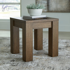 Sectionals for Less - Ashley Furniture - Rosswain End Table - Square End Table / Warm Brown - T763-2