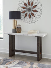 Sectionals for Less - Ashley Furniture - Burkhaus Sofa Table - Sofa Table / White/Dark Brown - T779-4