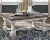 Sectionals for Less - Ashley Furniture - Havalance Coffee Table - Rectangular Cocktail Table / Gray/White - T814-1