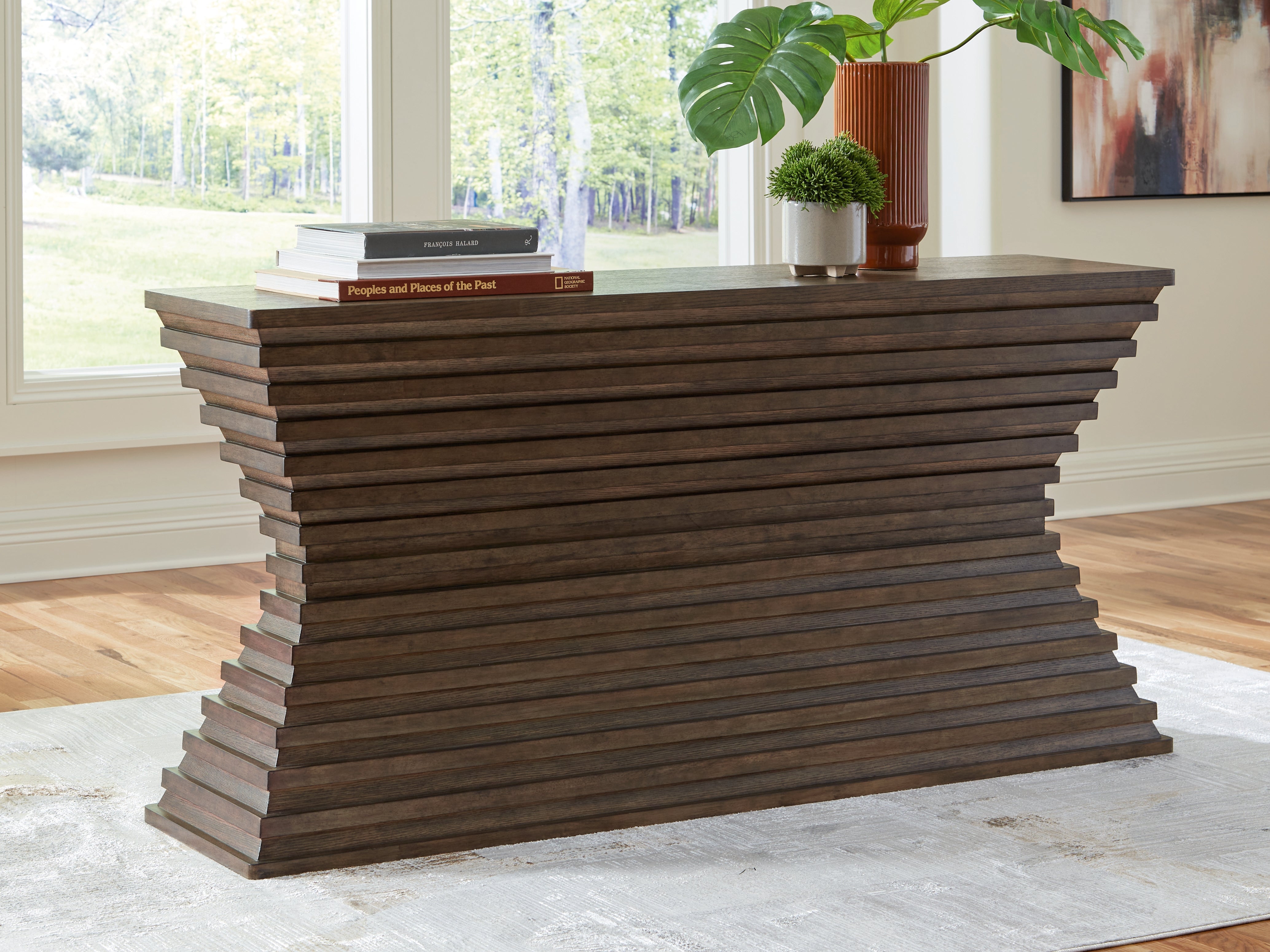 Sectionals for Less - Ashley Furniture - Hannodream Sofa Table - Sofa Table / Warm Brown - T821-4