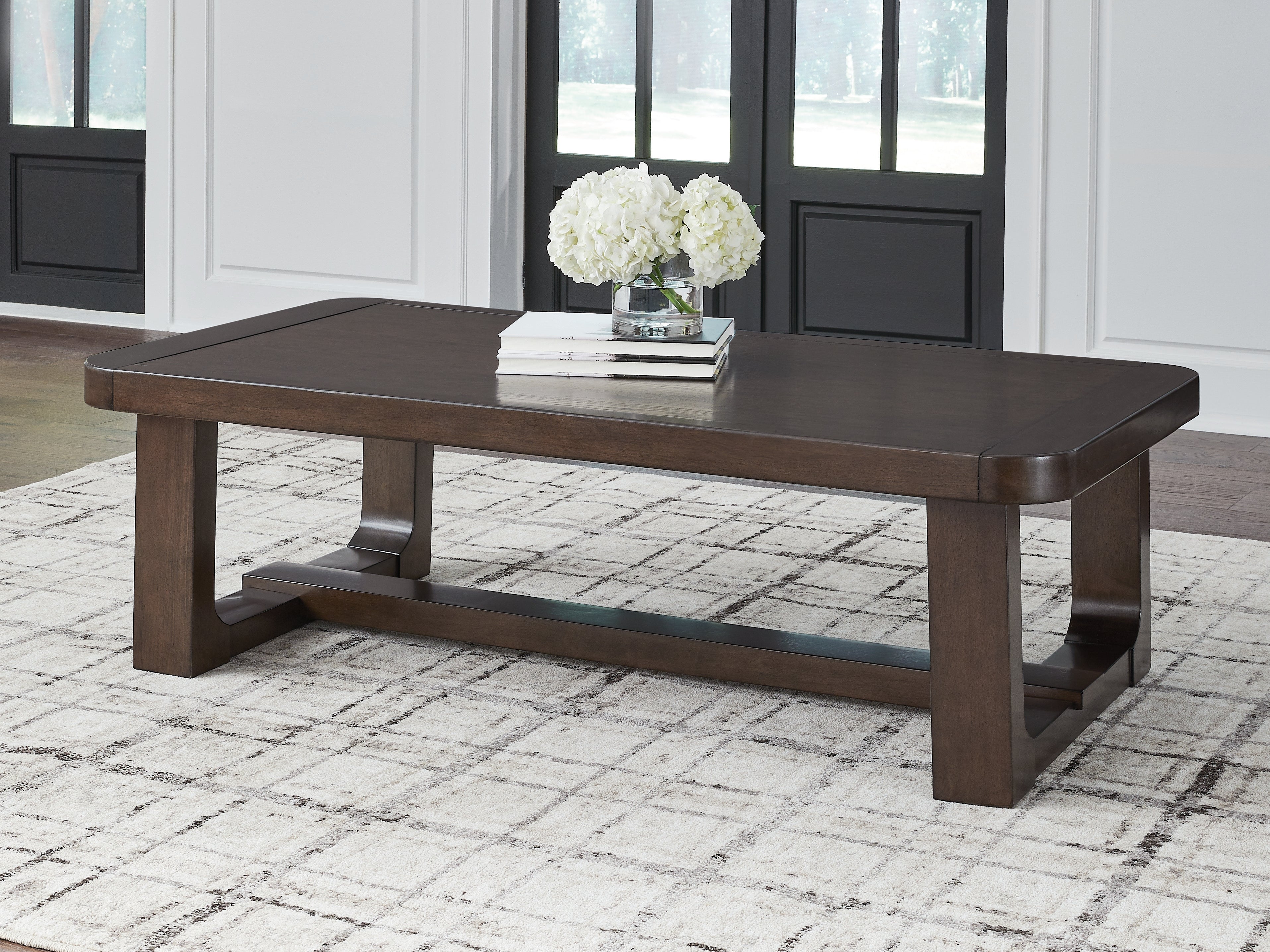 Sectionals for Less - Ashley Furniture - Breckington Coffee Table - Rectangular Cocktail Table / Dark Brown - T856-1