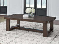 Sectionals for Less - Ashley Furniture - Breckington Coffee Table - Rectangular Cocktail Table / Dark Brown - T856-1