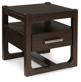 Sectionals for Less - Ashley Furniture - Breckington End Table - Rectangular End Table / Dark Brown - T656-3