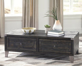 Sectionals for Less - Ashley Furniture - Todoe Coffee Table with Lift Top - Lift Top Cocktail Table / Dark Gray - T901-9