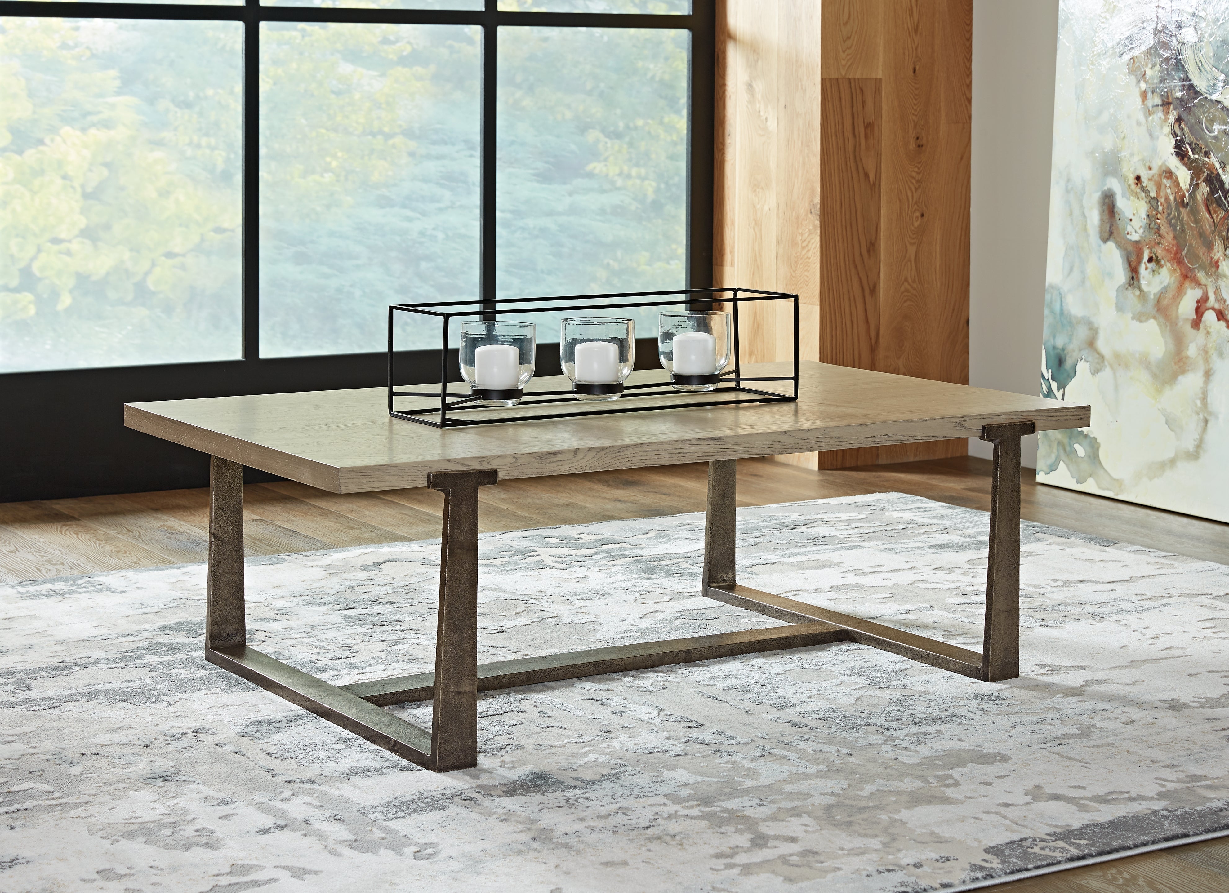 Sectionals for Less - Ashley Furniture - Dalenville Coffee Table - Rectangular Cocktail Table / Gray - T965-1