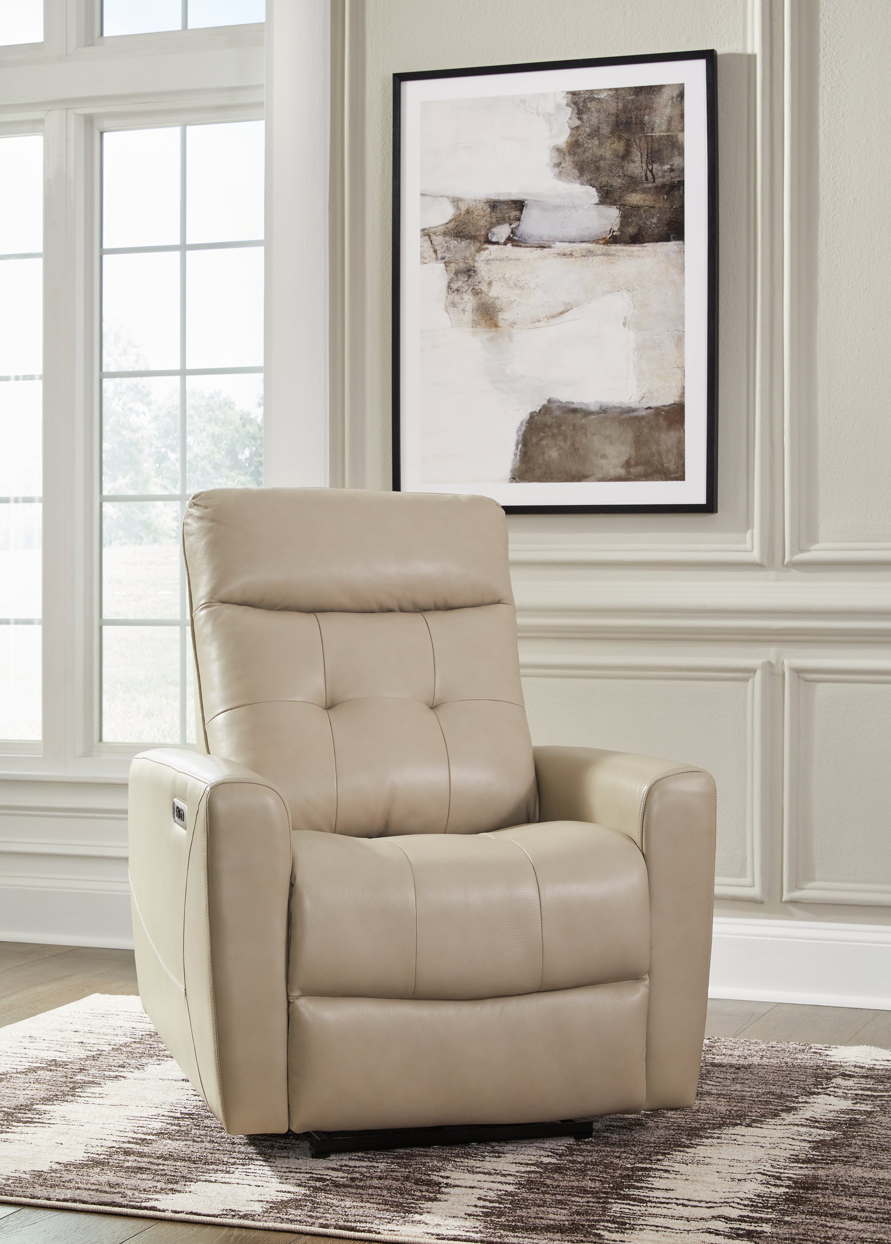 Sectionals for Less - Ashley Furniture - Pisgham Living Room - PWR Recliner/ADJ Headrest / Sand - U1050313