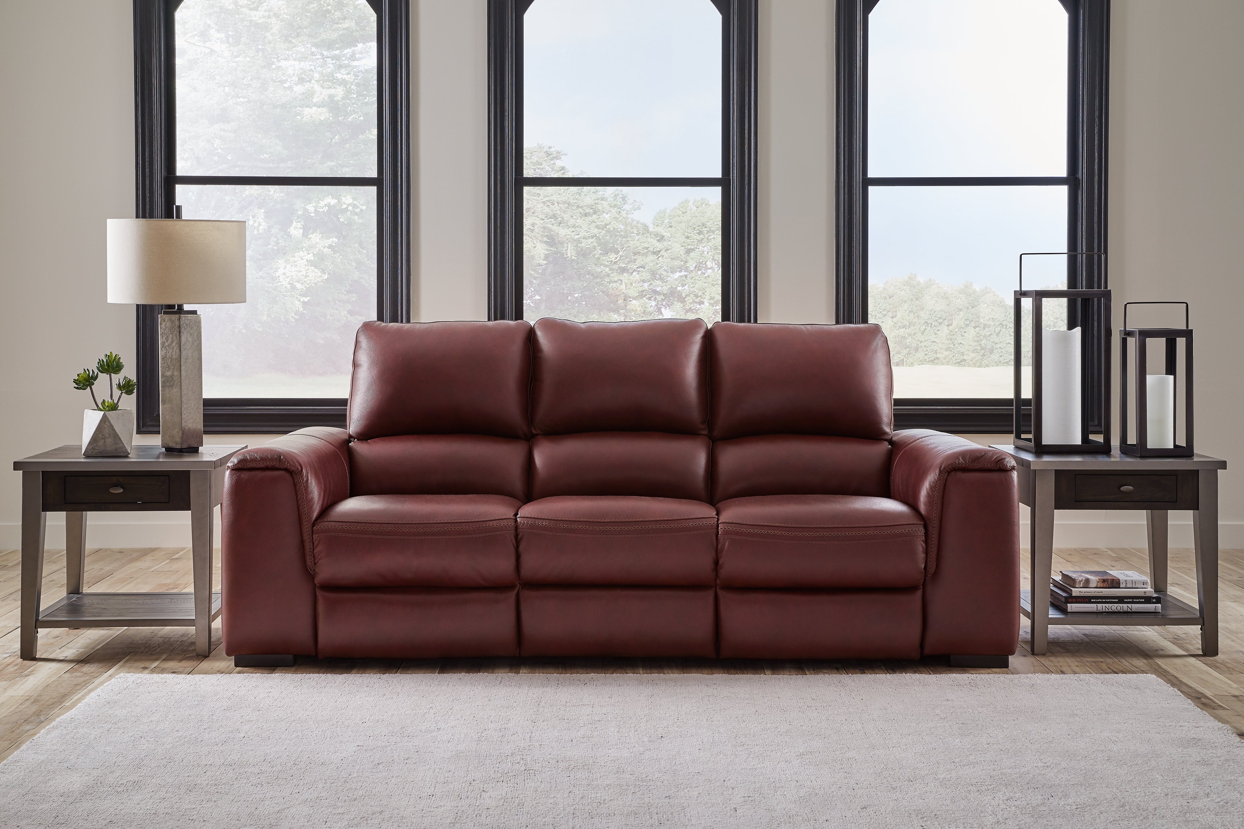 Sectionals for Less - Ashley Furniture - Alessandro Living Room - PWR REC Loveseat/CON/ADJ HDRST / Walnut - U2550218