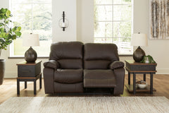 Sectionals for Less - Ashley Furniture - Leesworth Living Room - Reclining Power Sofa / Ocean - U4380987