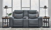 Sectionals for Less - Ashley Furniture - Mindanao Living Room - PWR Recliner/ADJ Headrest / Steel - U5950413
